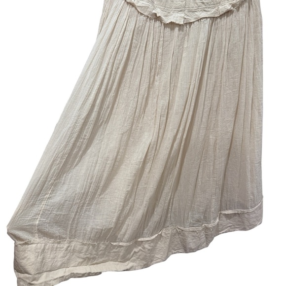 Free People Milan Midi Dress Strapless Cotton Boho Cottagecore Fairy Cream L - Picture 5 of 13